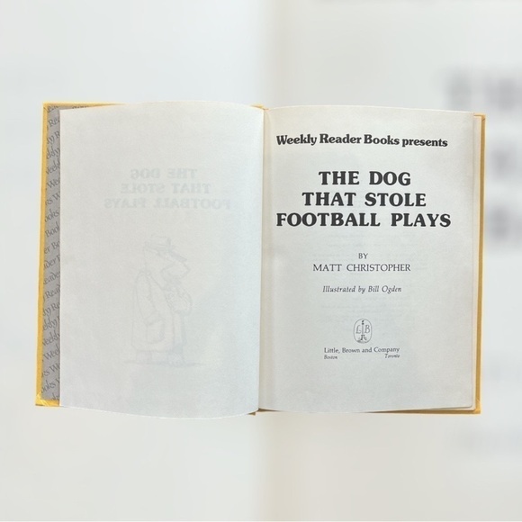 Vintage 1980 The Dog That Stole Football Plays hard cover book - Picture 6 of 6